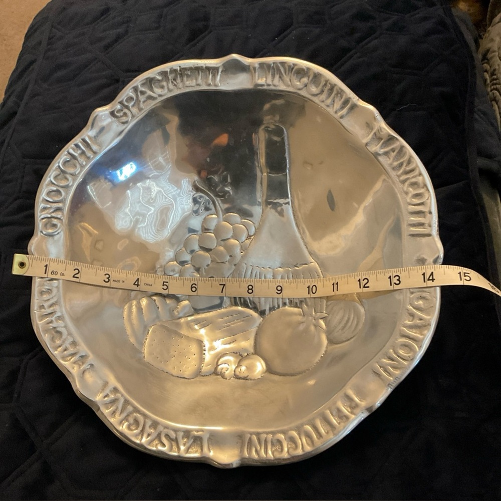 12 1/2” ALUMINUM PASTA BOWL 2 3/4" high